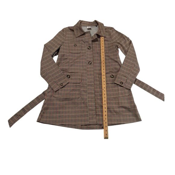 CAbi Houndstooth Sherlock Trench Coat Style# 3734 Sz M Excellent/Near New Sz M - Picture 6 of 12